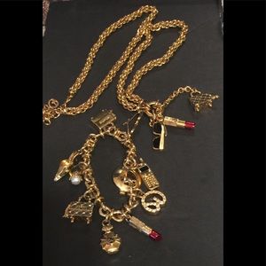 NWOT St John Charm Necklace and Bracelet Set